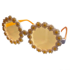 Daisy flower glasses retro hippie costume accessory