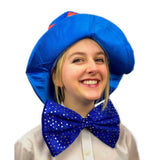 Oversized Royal Blue Bow Tie Fancy Dress Accessory