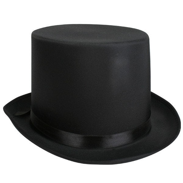 Lincoln Top Hat Black Satin