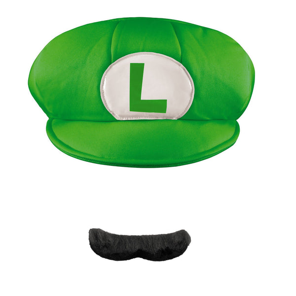 Luigi Adult Hat & Moustache