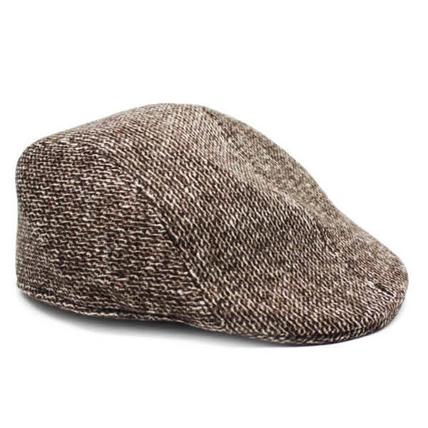 Mens Vintage Flat Cap - Light Brown