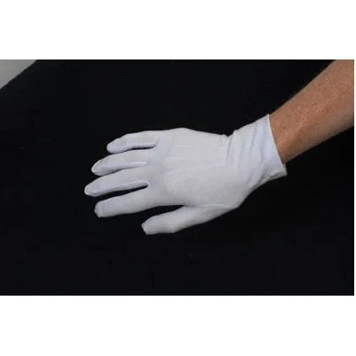 Mens Short White Gloves with Stitching