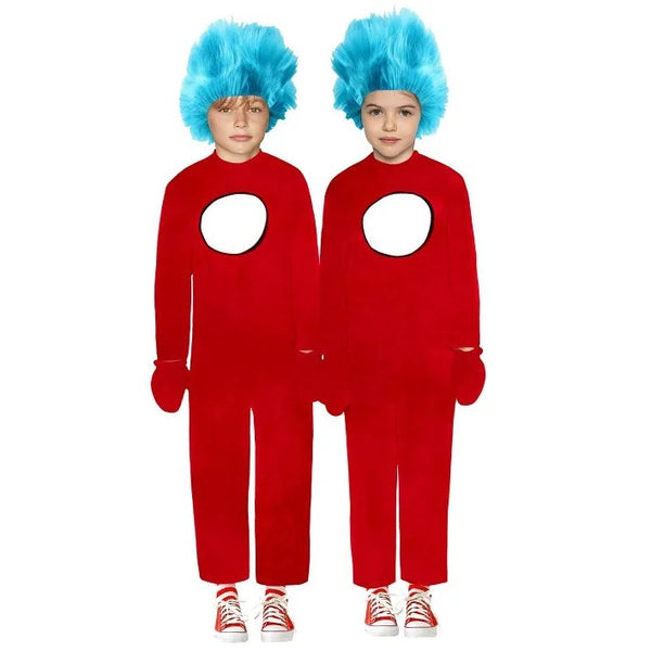 Mischief Maker Children's Red Jumpsuit Book Week Costume