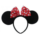 Mouse Ears Headband with Red Bow