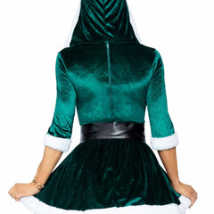 Mrs Claus Ladies Green Christmas Costume - Leg Avenue