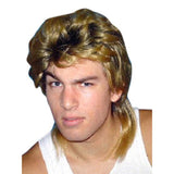 Mullet wig in ginger with dark roots.