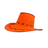 Orange Cowboy Hat with Rope
