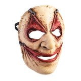 Piercing mask, latex full face mask with stretched eyelids and lips, Halloween theme.