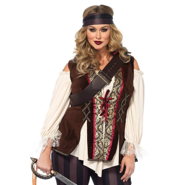 Pirate Captain Blackheart Ladies Plus Costume - Leg Avenue