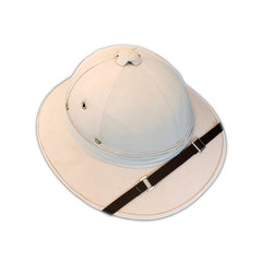 Beige pith helmet for explorer and safari costumes – adult costume hat.