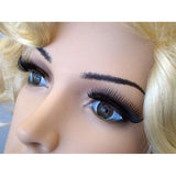 Black false eyelashes designed for bold costume and makeup looks