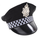Police Hat UK Style with Check Band