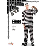 Prisoner Black & White Adult Costume - Dr Toms.