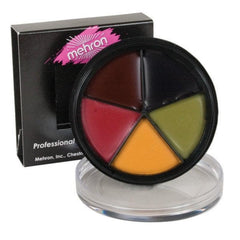 Mehron Pro Colour Ring Bruise Makeup Palette with five blend able cream colours for realistic bruise effects