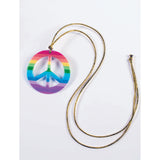 Rainbow Peace Medallion Necklace