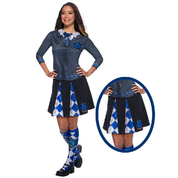 ravenclaw adult skirt with two pleats and pattern in pleat.