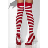 Red and White Striped Opaque Hold-Ups