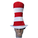 Red and White Striped Top Hat