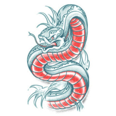 Tinsley Temp Tattoo - Snake with red belly.