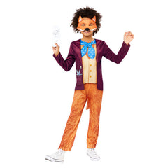 Roald Dahl Fantastic Mr Fox boys costume for Book Week with jumpsuit, tail and eye mask