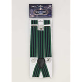 Roarin 20's Striped Blue & Green Suspenders