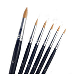 Round brushes assorted sizes #2 #4 #6 #8 #12 for makeup and face painting