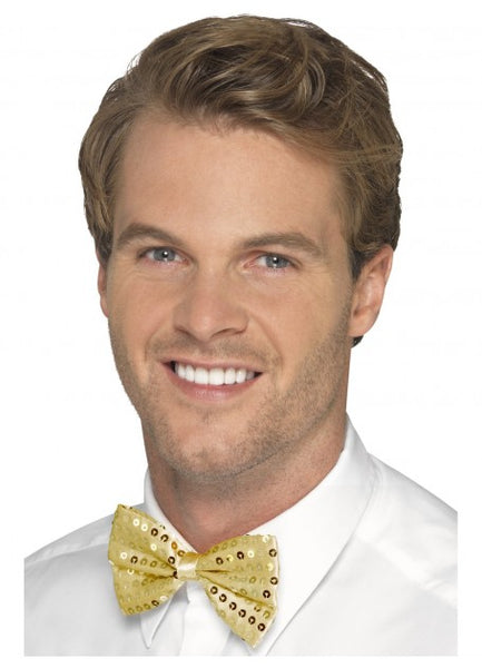 Sequin Bow Tie - Gold