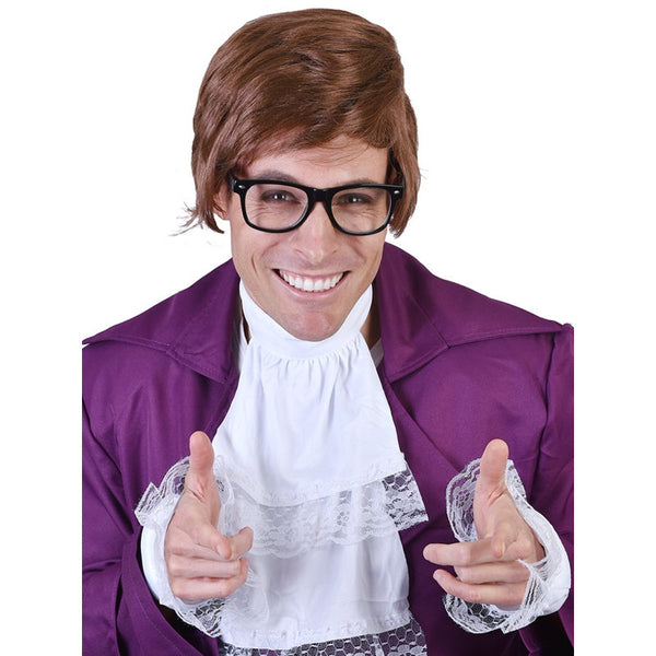 Shaggy brown mod wig for men