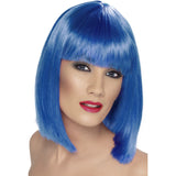 Short Blue Blunt Glam Wig