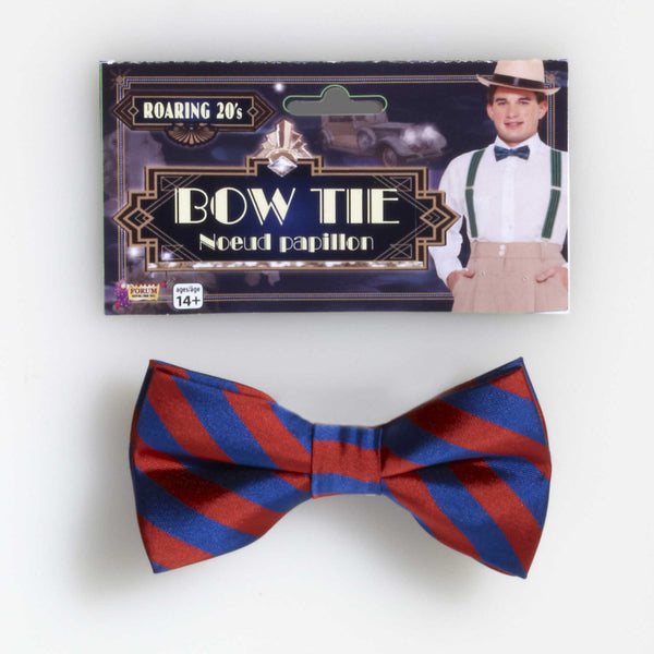 Striped Bow Tie - Red & Blue