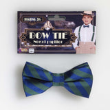 Striped Bow Tie - Green & Blue