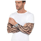 Set of two tribal tattoo arm sleeves – realistic costume accessory for rock star or Halloween outfits