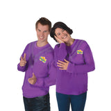 Adult The Wiggles purple skivvy with logo and chest stripe detailing