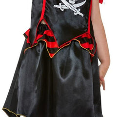 Toddler Pirate Skull and Crossbones Girl Costume