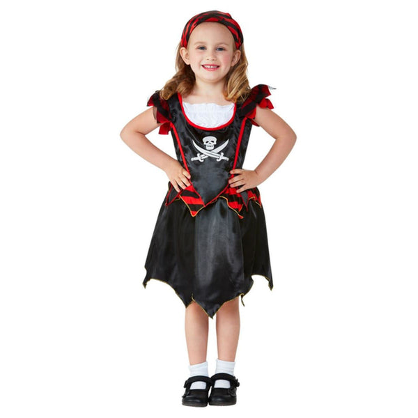 Toddler Pirate Skull and Crossbones Girl Costume