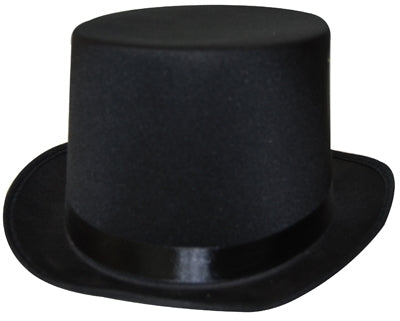 Top Hat - Black Satin