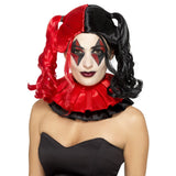 Twisted Harlequin Black and Red Wig