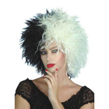 Two tone black and white ladies wig, perfect for Evil book character.