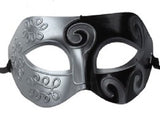 Antique Venetian Eye Mask Black and Silver