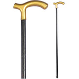 Walking Cane Lightweight with Gold Handle