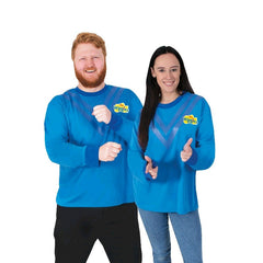 Blue Wiggle adult costume top inspired by The Wiggles character