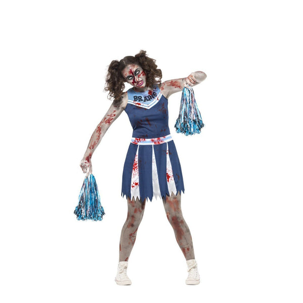 Blue Zombie Cheerleader Costume - Teen
